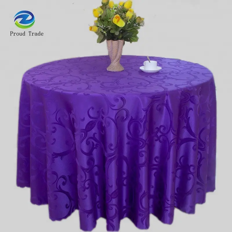 Élégant En Gros Violet 132 Linge de Table rond pour la Fête De Mariage