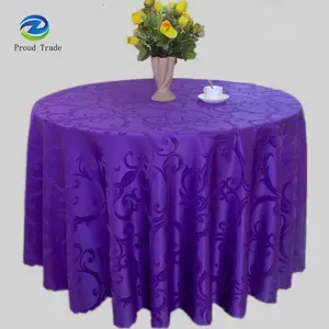 Elegant Wholesale Purple 132 Round Table Linen for Wedding Party