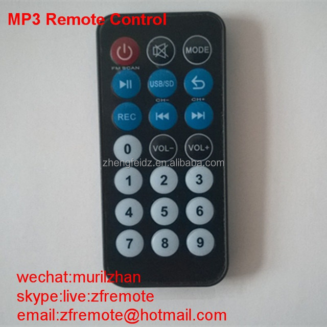 MIni 21 Keys Mp3 Remote Car Control CR2025 Button Battery Waterproof Home Audio Tie the Stereo Vehicular Audio System