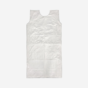 Delantal desechable de plástico LDPE sostenible al por mayor para salón de un solo uso - Product Image 1