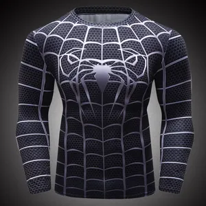 Cody Lundin manica lunga supereroe Spiderman compressione T Shirt <span class=keywords><strong>uomo</strong></span> <span class=keywords><strong>Fitness</strong></span> Body Building <span class=keywords><strong>abbigliamento</strong></span> top - Product Image 1
