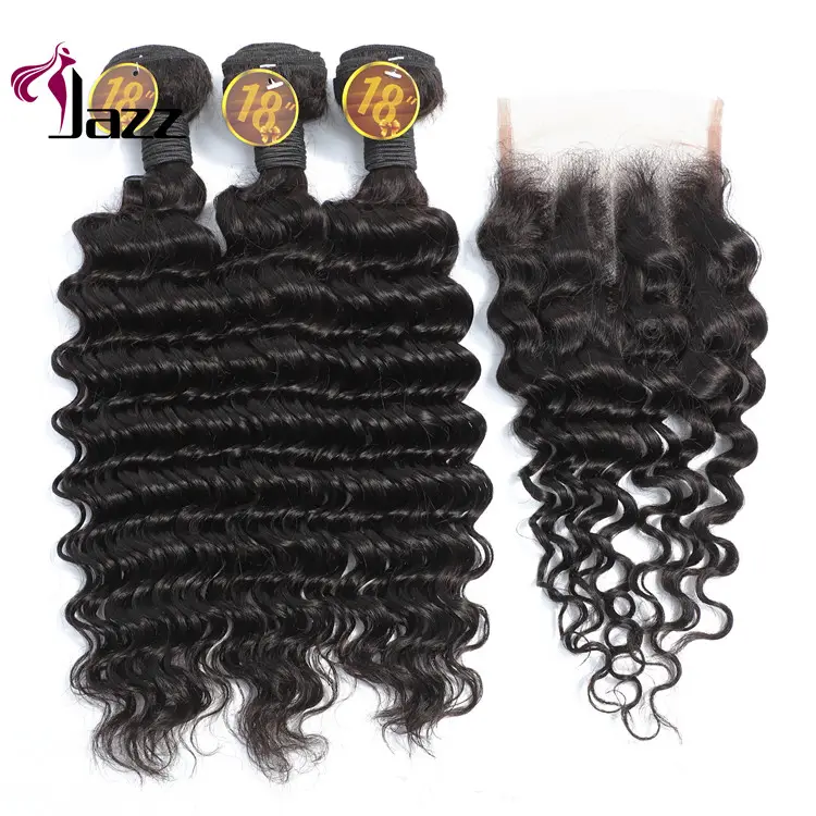 Curly Kinky Hair Bundles With Lace Closure With Free Wig Hat 3 Pieces Brazilian Remy 4x4 Closure Human Hair Bundles