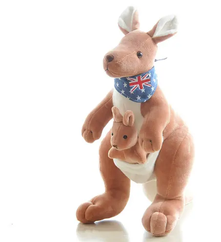 Мягкие плюшевые игрушки, Австралийский кенгуру, носите ребенка, мягкие плюшевые животные, кенгуру, мать и сын, коллекционные детские игрушки