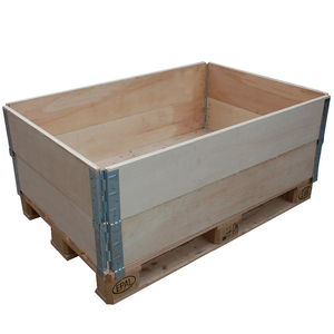 Plegable plegable 4 o 6 de plataforma de madera contrachapada collar bisagra caja de almacenamiento de embalaje de caja