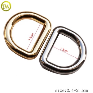 ห่วงรูปตัว <span class=keywords><strong>D</strong></span> สีทอง ทำจากโลหะผสมสังกะสี แข็งแรง สำหรับสายรัด แบบเชื่อมเดี่ยว - Product Image 2