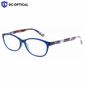 New Graceful Plastic Woman Reading Glasses Cat Eye Readers Reading Glasses Style Reading Glasses 2.0 With Flower Pattern Temples