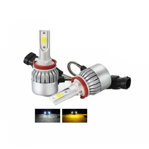 C6 הכפול צבע 12000 Lumens Led נורות H4 רכב אורות H11 אוטומטי מנורות H7 Led פנס