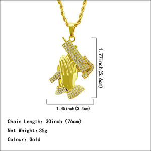 Compra a granel al por mayor chapado en oro grande gargantilla COLLAR COLGANTE - Product Image 6
