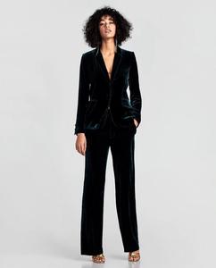 Custom Fashion Winter <strong>Ladies</strong> Single Button <strong>Velvet</strong> Blazer <strong>Jacket</strong> for Women - Product Image 4