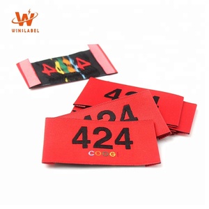 Étiquettes de vêtements personnalisées avec logo de marque privée en gros, étiquettes tissées avec logo personnalisé - Product Image 4
