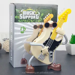Indah Plastik Jarum Jam Kotak Musik Goyang Gitar Anak Bass Kado/Hadiah Liburan Hadir dengan Musik Romantis Kotak