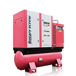 15 HP 11Kw 8 Bar Air Cooled Combined Screw Air Compressor with Tank and Air Dryer