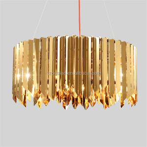 Nouveau <span class=keywords><strong>Design</strong></span> <span class=keywords><strong>Lustre</strong></span> Moderne Creative Suspendus Lumières Or ou <span class=keywords><strong>Chrome</strong></span> avec En Acier Inoxydable pour Hôtel - Product Image 1