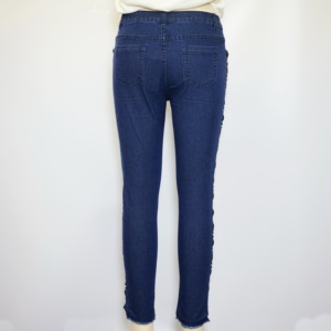 2018 Korean style of Fall/Winter lace with beaded side jeans - Product Image 3