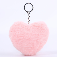 Porte-clés promotionnel en peluche HEART pour accessoires de voiture Vente en gros