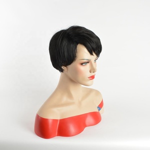 Le Migliori Parrucche Sintetiche Corte Nere Ricci e Voluminose, Parrucche Pixie per Donne Bianche in Europa e America - Product Image 2