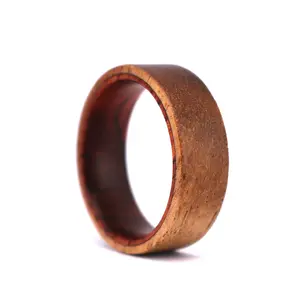 Hecho a mano Natural <span class=keywords><strong>Koa</strong></span> madera de rosa anillo de hombre combinado anillo de madera - Product Image 1