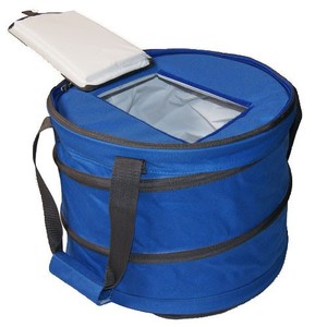 Có thể gập lại vòng <span class=keywords><strong>Pop</strong></span>-<span class=keywords><strong>Up</strong></span> Phong Cách PEVA Túi lạnh cách nhiệt Túi vai cho thực phẩm nước giải khát bia bãi biển Ngoài trời Sử dụng dây kéo đóng cửa - Product Image 1