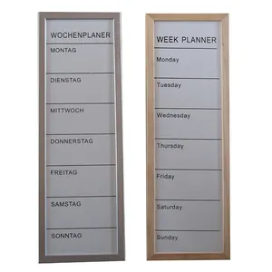 20*60 cm Größe Magnetische Trockenen Löschen Wischen Schreiben Nachricht Woche Planer Whiteboard In holz rahmen