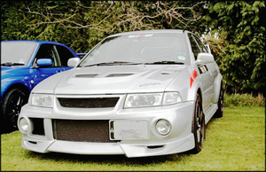 คาร์บอนไฟเบอร์สำหรับ Mitsubishi Evolution 6 Extreme ด้านหน้ากันชน - Product Image 6