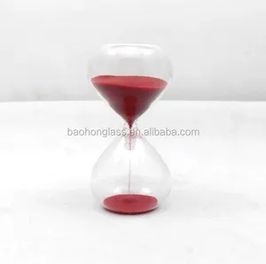 Decoración del hogar al por mayor, 2 minutos de cristal, reloj de arena pequeño