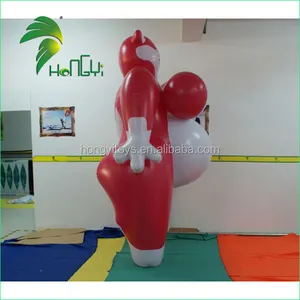 So Fat Funny UV Printing Bright Red Sexy Inflatable Cartoon Fox