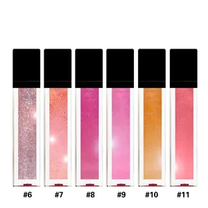 OEM Private Label Beauty Cosmetics Glitter Lip Glossy Waterproof Mineral Lip Gloss in Matte Liquid Form