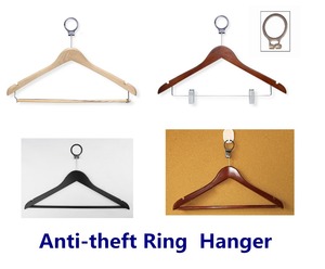 Magasin de vêtements de haute qualité En <span class=keywords><strong>Bois</strong></span> <span class=keywords><strong>Cintre</strong></span> <span class=keywords><strong>Antivol</strong></span> avec anneau De Sécurité - Product Image 6