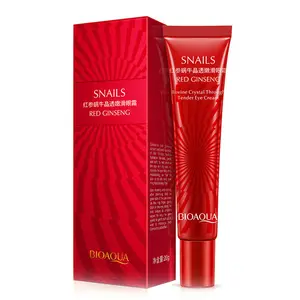 Private Label Bulk Bioaqua Panax Ginseng Extract En Slak Essentie Verwijderen Donkere Kringen Delicate Smoothing Eye Tas Verwijdering Crème