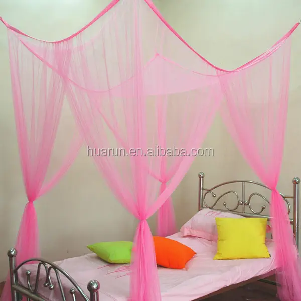 four door neat mesh mosquito net for single bed decoration
