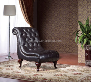 Élégant en cuir chaise longue / chaise longue de luxe / français chaise longue - Product Image 1