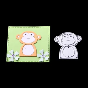 Металлические штампы AAGU из углеродистой стали с изображением милой обезьяны, штампы для скрапбукинга, бумаги, крафтовые штампы, декоративные трафареты для тиснения