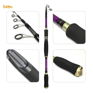 YALONGFEI Carbon 1.8m 2.1m 2.4m 2.7m Telescopic Power Spinning Sea bass Rod Long Casting Rod for land and sea fishing rod