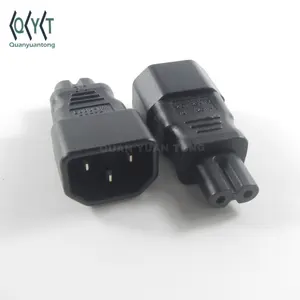 WA-0003 IEC320 C14 om C7 power adapter 3 Pinnen om 2 Pins connector voor LCD TV