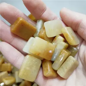 Polished Topaz Tumbled Stone Healing Gemstones Yellow Jade Gravel