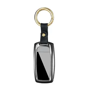 Creative car key lighter inflatable windproof with lighters key buckle butane