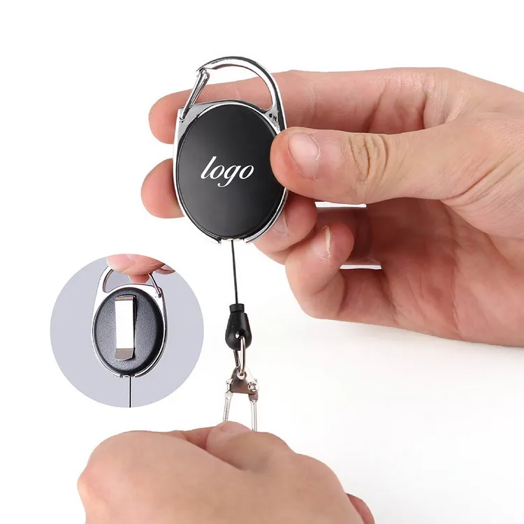 Keyring משיכה לשליפה סליל תג