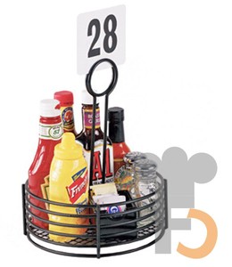 Eco-Friendly Black Kitchen Countertop Metal Iron Wire Condiment Caddy Organizer Handle for Sauce <strong>Bottle</strong> <strong>Storage</strong> <strong>Rack</strong> (Flexible - Product Image 2