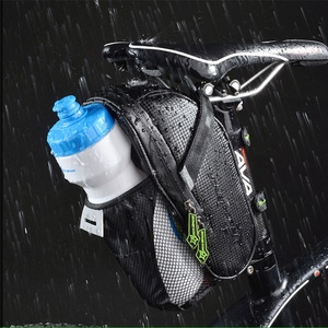 OEM IPX4防水 ブラック MTB リアシートサドルバッグ ウォーターボトルポケット 215g 軽量 スポーツ アウトドアサイクリングアドベンチャー用 - Product Image 3
