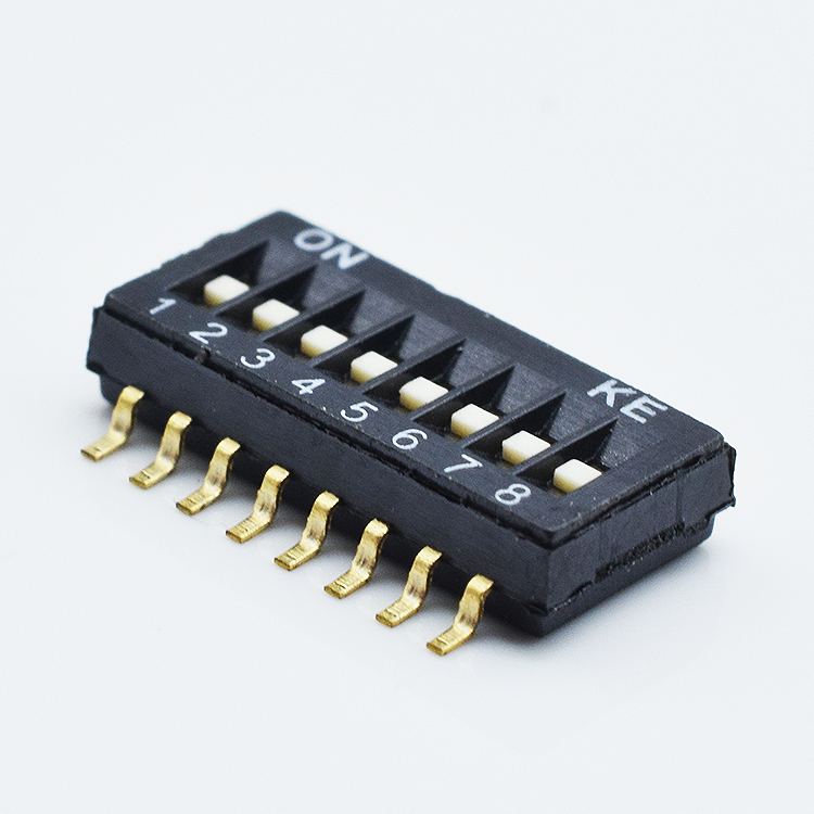 Поверхностное крепление 24VDC SMD 8 Position Dip-переключатель 1,27 мм