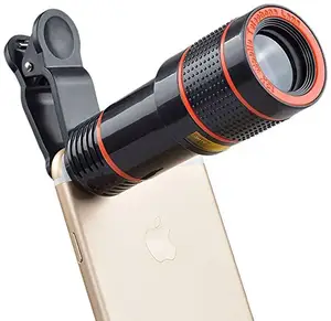 מצלמה חיצוני 12X טלסקופ טלפון נייד זום עדשת זכוכית מראה ארוך פוקוס עדשה עבור טלפון נייד