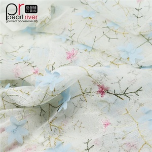 Tissus <span class=keywords><strong>en</strong></span> dentelle de coton <span class=keywords><strong>guipure</strong></span> à fleurs blanches brodées pour robes de mariée pour femmes - Product Image 5