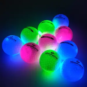 Pelotas de golf de visión nocturna de grado profesional LEDs Ultra brillante que brilla en la noche oscura LED pelotas de golf