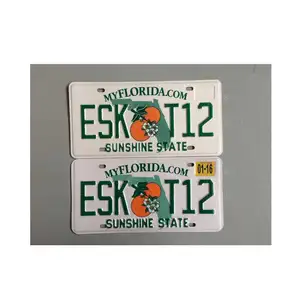 Florida embossed License Plate for decoration