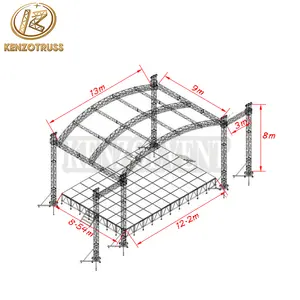 Aluminium Boog Truss Gebogen Dak Circulaire Dak