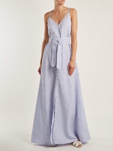 <span class=keywords><strong>Abiti</strong></span> da Donna Personalizzati in Lino, Vestito Lungo <span class=keywords><strong>con</strong></span> <span class=keywords><strong>Spacco</strong></span> Alto, Elegante Abito da Festa Sexy per Donne - Product Image 2