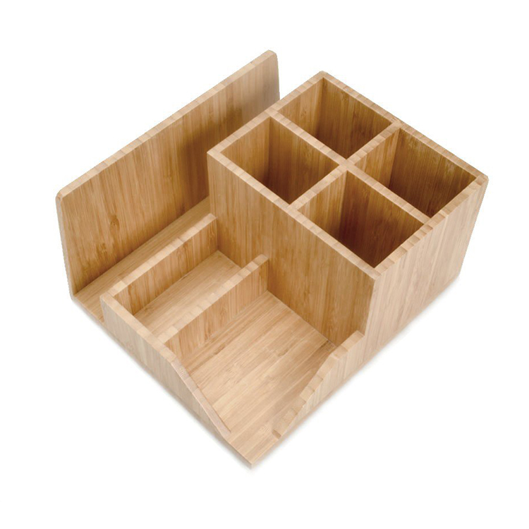 Аксессуары для стола, оптовая продажа, бамбуковый органайзер для офисного стола