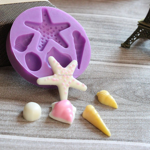 Hot Shell Shell Silicona moldes, pastel de pasta de azúcar que decoran las herramientas, Silicona Five Star Cake Mold - Product Image 2
