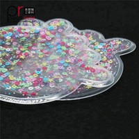 Vente flash : Patchs en PVC transparents 3D en relief pour aquarium, remplis de paillettes colorées, patchs rembourrés pour vêtements
