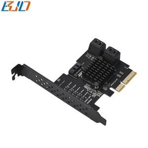 5 Ports <span class=keywords><strong>SATA</strong></span> 3.0 7Pin Connecteur vers PCI Express X4 PCI-E 4X Adaptateur Expansion Riser Card 6Gbps JMS585 pour Disque Dur - Product Image 3